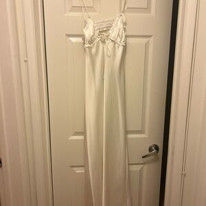Zara White Satin Dress